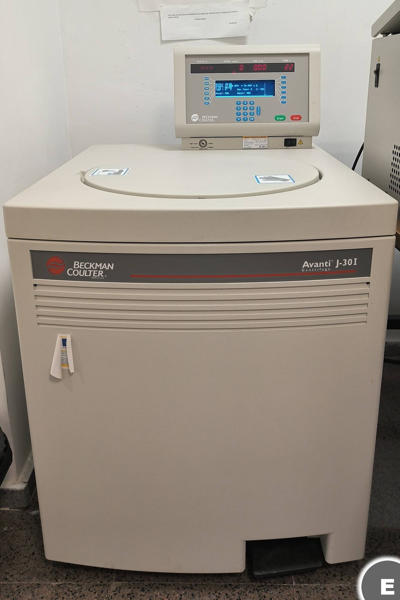 Imagen Centrífuga Avanti J-30I (Beckman Coulter)